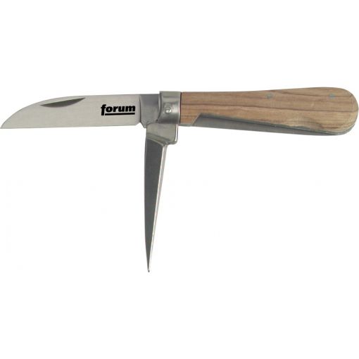 Kábelvágó kés összecsukható, 2 pengés, fa nyél | Kések, vágókések