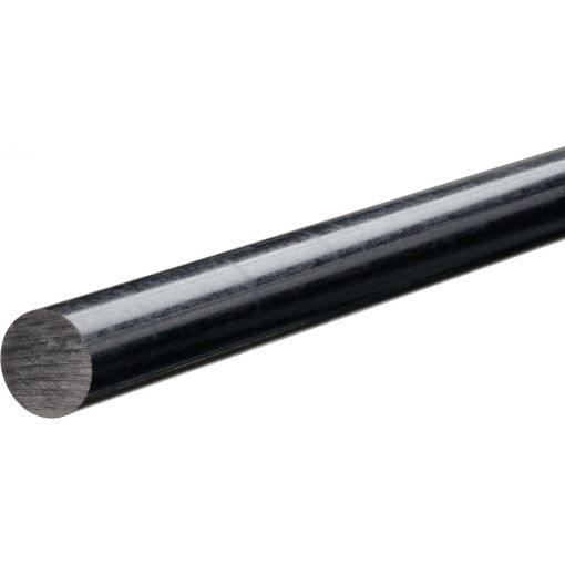 Műanyag rúd - PVC, kemény, fekete, RAL 9005 | Műanyag rudak