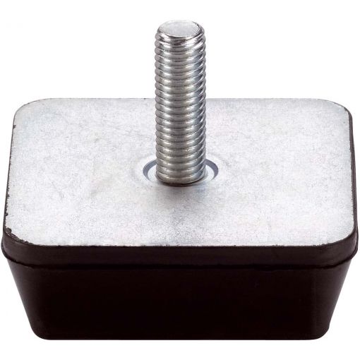 Gumi-fém ütköző, DK típus, négyzetes, természetes gumi | Rezgéscsillapító elemek