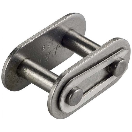 Egyenes összekötő, rugós, E típus, precíziós rozsdamentes acél görgőslánchoz, DIN 8187 | Korrózióellen védett görgősláncok