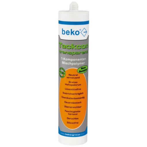 1K ragasztó- és tömítőanyag Beko Tackcon áttetsző | Tömítőanyagok, ragasztók