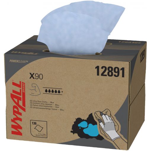 Törlőkendő WypAll® X90 Power Clean™, BRAG™ Box | Törlőkendők, ipari papírtörlők