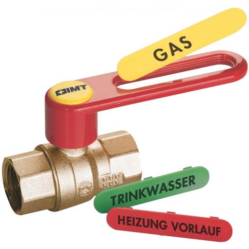 Gáz-, ivóvíz golyóscsap 2x belső menettel és multilogoval, sárgaréz | Golyóscsapok