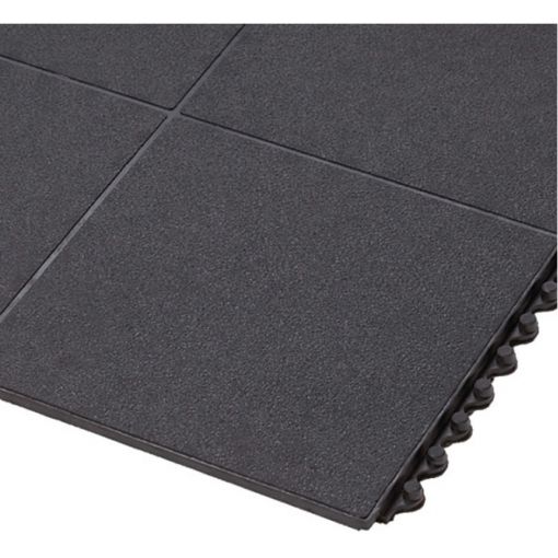 Álláskönnyítő szőnyeg, Quadra Black, zárt | Ipari szőnyegek, padlólemezek, csúszásgátlók