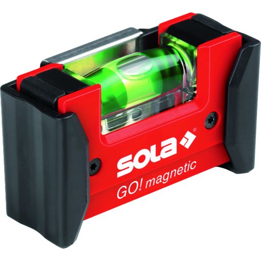 Vízszintmérő, kompakt, mágneses, övcsattal, Go! magnetic Clip, SOLA | Vízmértékek, lézeres szintező készülékek