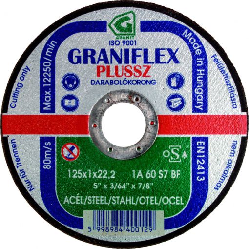 Vágókorong Graniflex Plussz, vékony, egyenes, GRÁNIT | Tisztító és vágókorongok, gyémánttárcsák, köszörűkövek, turbomarók