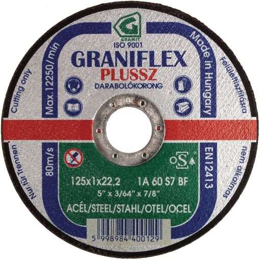 Vágókorong Graniflex Plussz, egyenes, GRÁNIT | Tisztító és vágókorongok, gyémánttárcsák, köszörűkövek, turbomarók