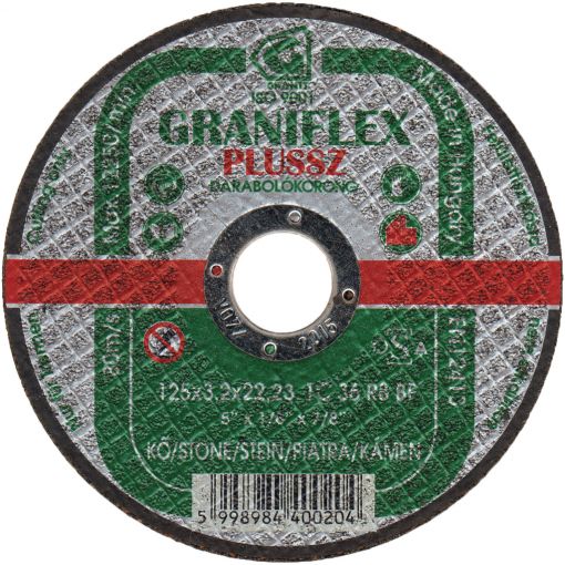 Vágókorong kőre Graniflex Plussz, egyenes, GRÁNIT | Tisztító és vágókorongok, gyémánttárcsák, köszörűkövek, turbomarók