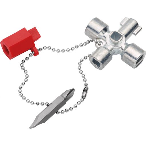 Kapcsolószekrény kulcs, 4 ágú, Mini, KNIPEX | Csavarkulcsok