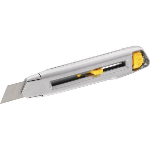 Tapétavágó kés, tördelhető pengés, 18 mm, öntött fém ház, STANLEY | Kések, vágókések