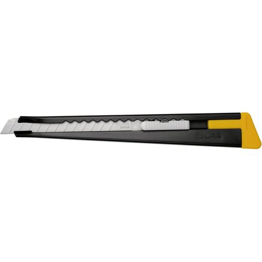 Tapétavágó kés, tördelhető pengés, 9 mm, fém ház, OLFA | Kések, vágókések