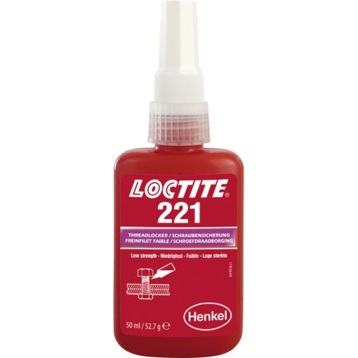 Csavarrögzítő, Loctite® 221, alacsony szilárdságú | Ragasztó anyagok