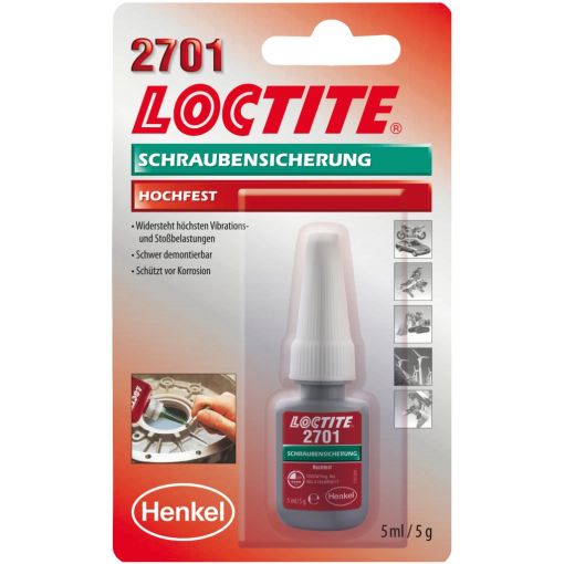 Csavarrögzítő, Loctite® 2701, nagy szilárdságú | Ragasztó anyagok