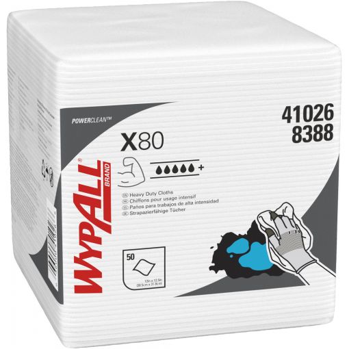 Törlőkendő WypAll® X80 Power Clean™, zacskó | Törlőkendők, ipari papírtörlők