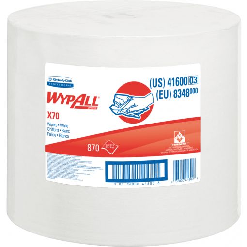 Törlőkendő WypAll® X70 Power Clean™, tekercs | Törlőkendők, ipari papírtörlők