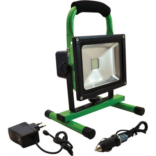 Hordozható reflektor, vészjelző funkcióval, LED, 20 W, IP54, TRACON | Építési reflektorok