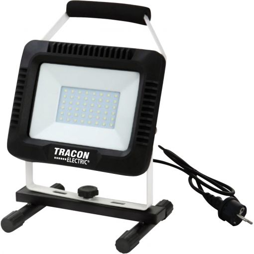Hordozható reflektor LED, 30 W, IP65, TRACON | Építési reflektorok
