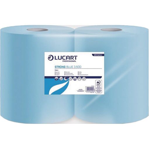 Tekercses törlőkendő Lucart Strong Blue 3.500 | Papír kéztörlők, WC-papírok, adagoló készülékek