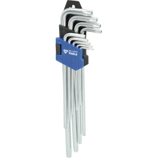 TORX® BO kulcskészlet, hosszú, TX10-TX50, 9 részes, BRILLIANT TOOLS | Hajlított kulcsok